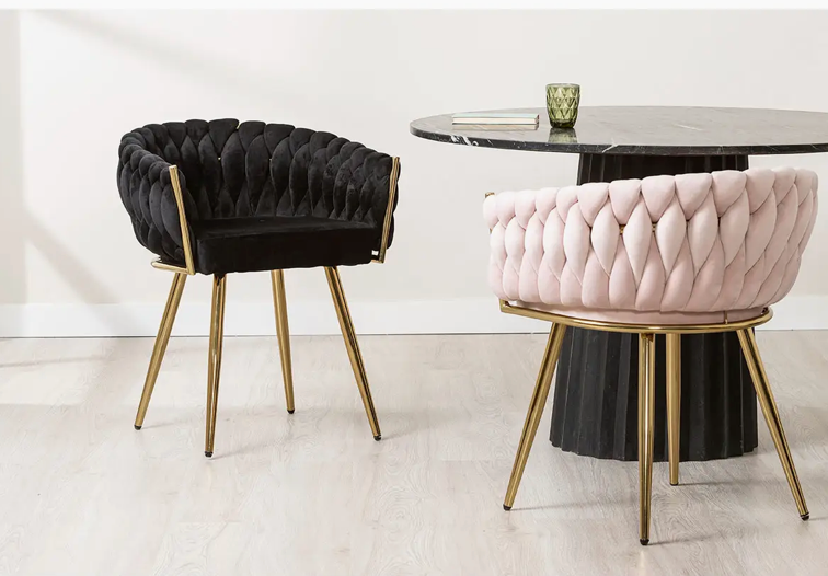 Chaise Tressée doré