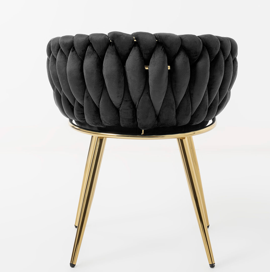Chaise Tressée doré