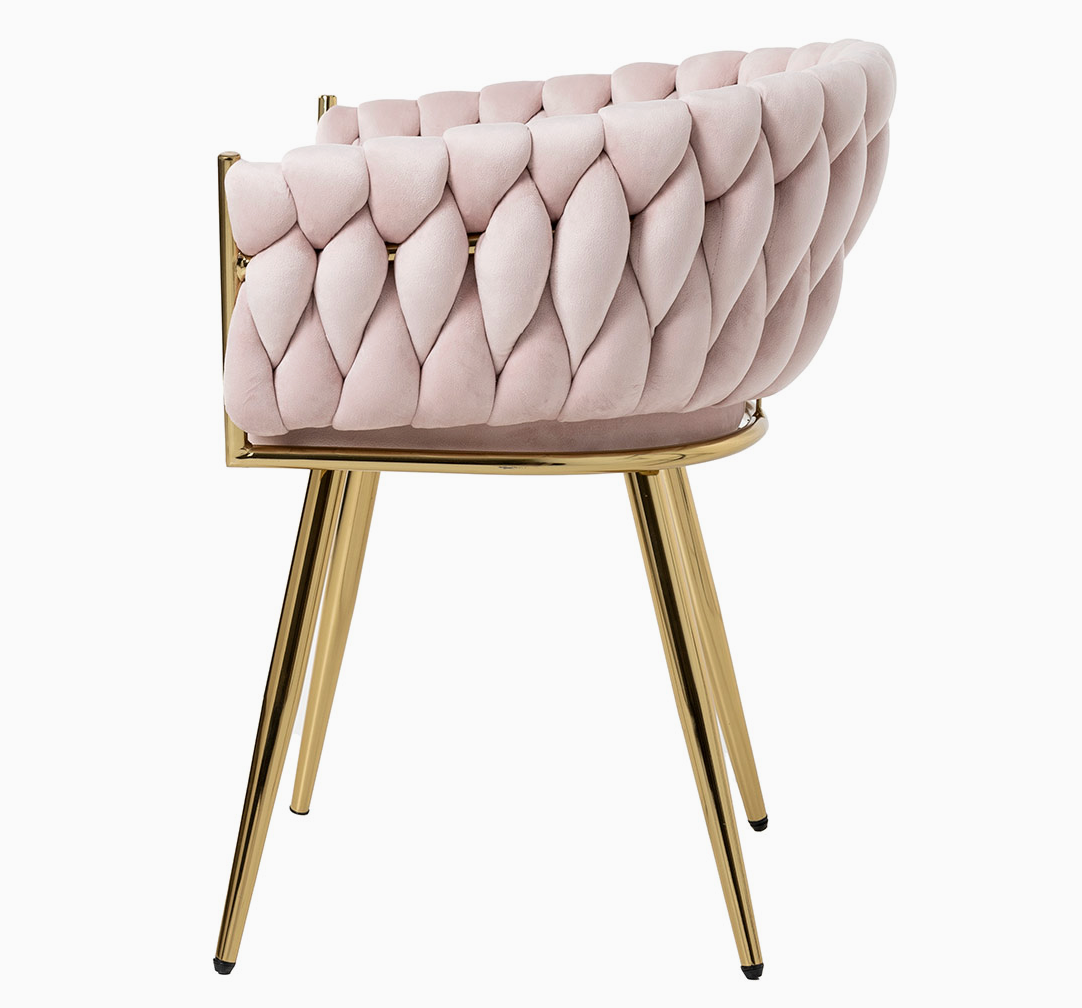 Chaise Tressée doré