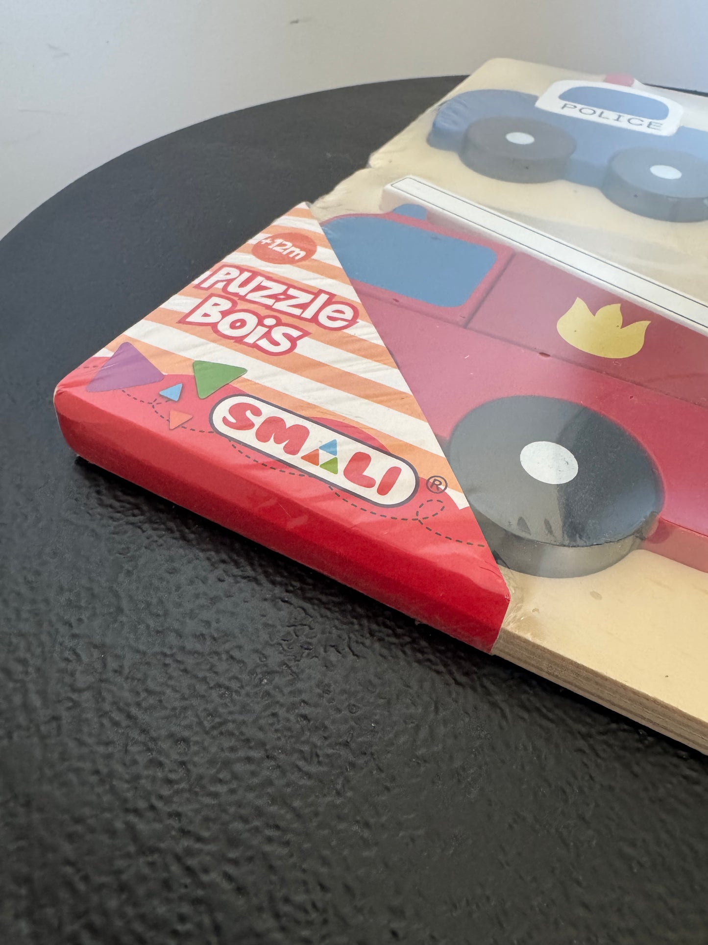 Mini puzzle encastrable en bois véhicules d'urgence — Smali (Dès 12 mois)
