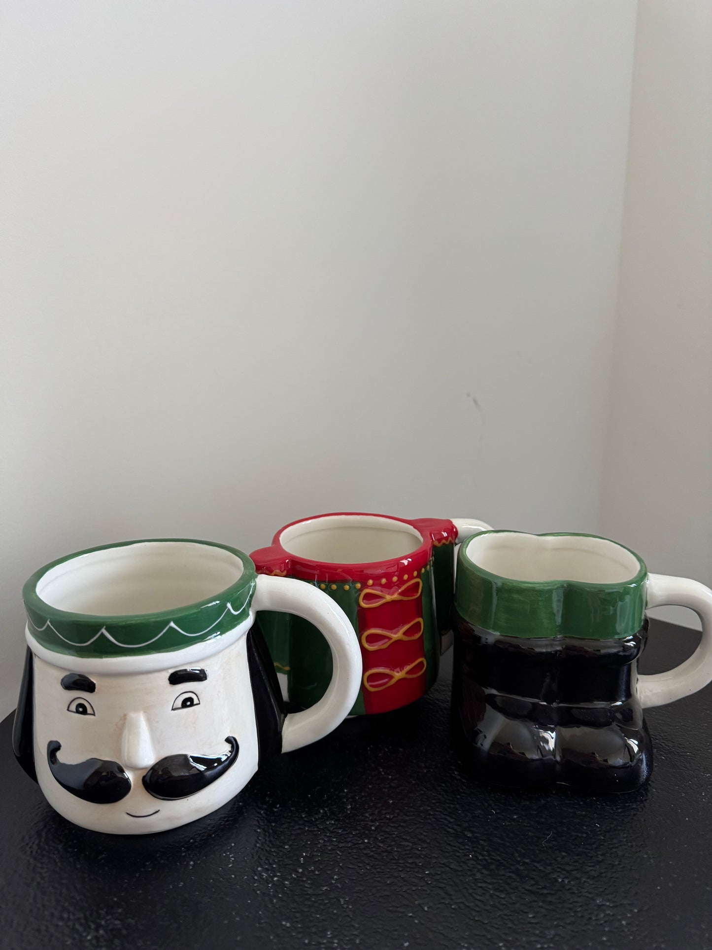 Set de 3 tasses empilables Casse-Noisette en céramique (Vert) — Hoff Interieur