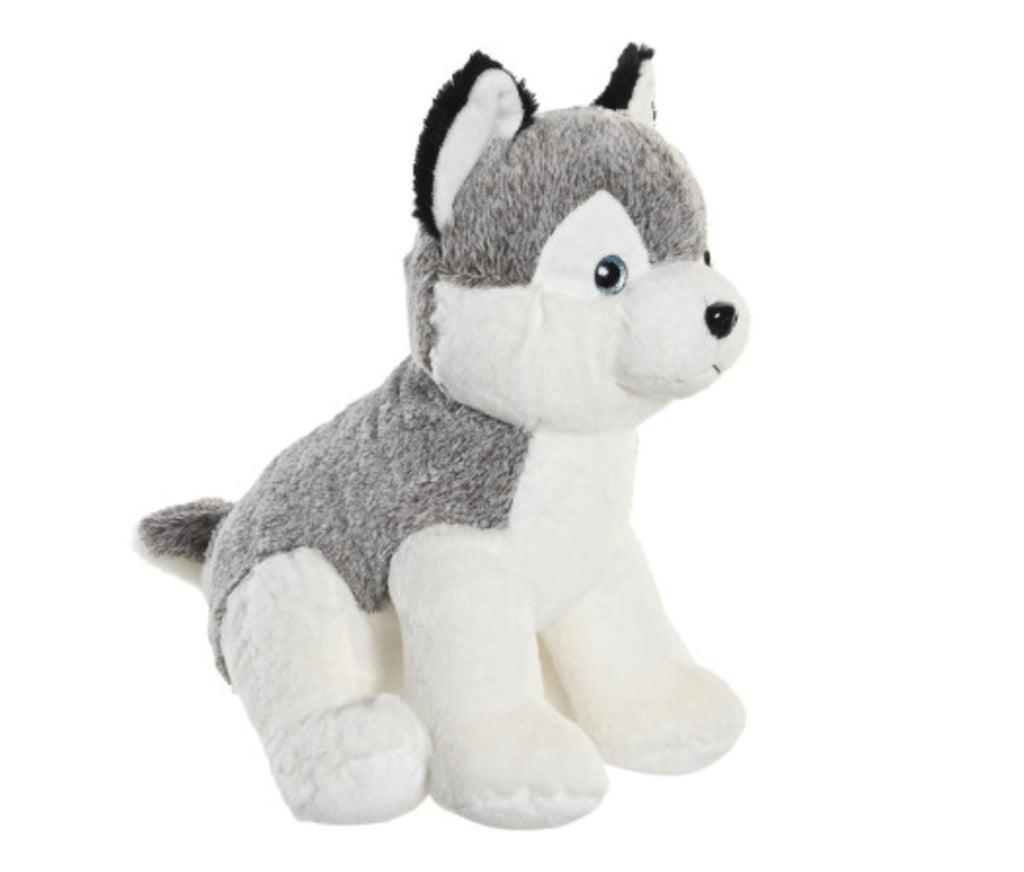 Peluche chien husky tout doux (H 30 cm)