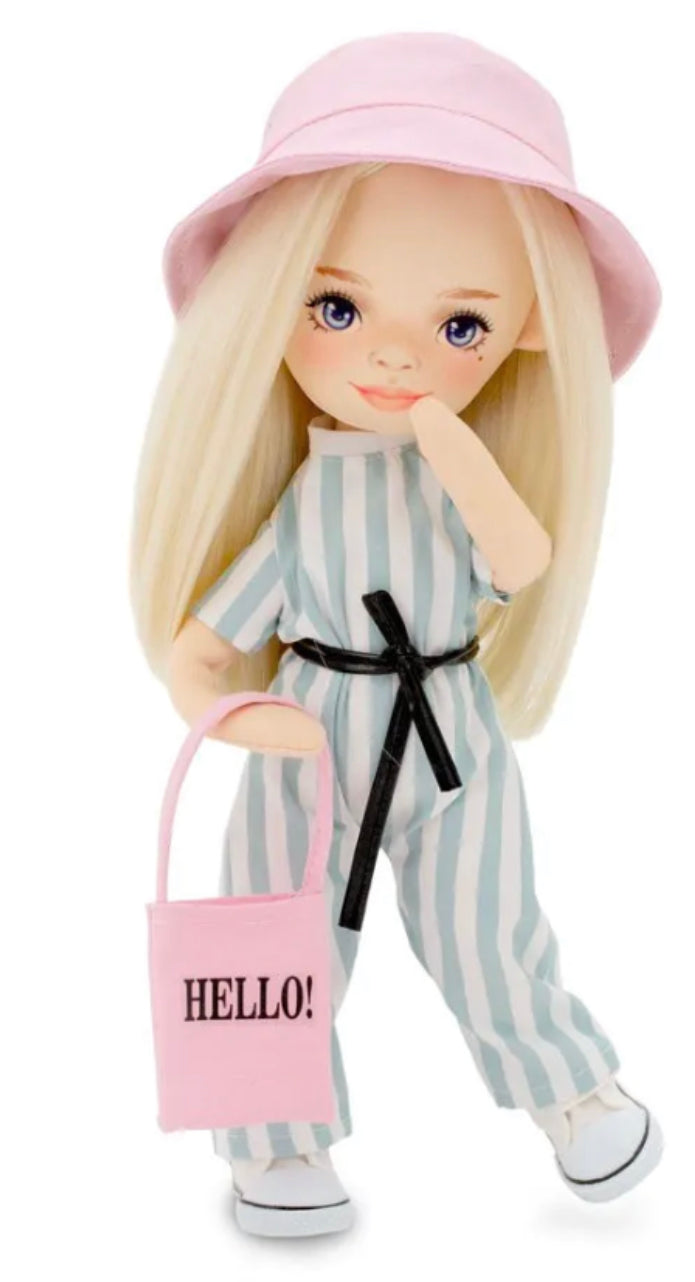 Poupée de chiffon Sweet Sisters blonde avec tenue tendance (32 cm) — Orange Toys