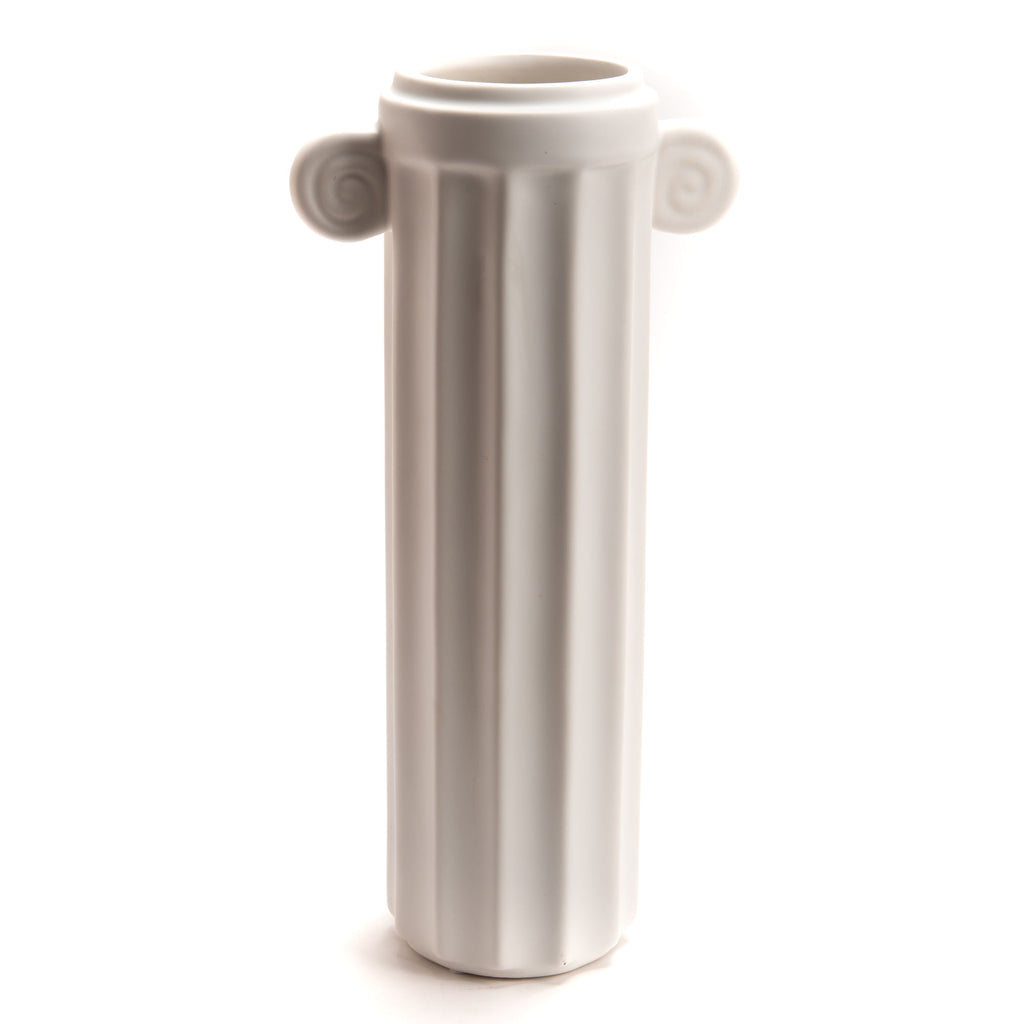 Vase colonne romaine en grès céramique (H 32 cm)