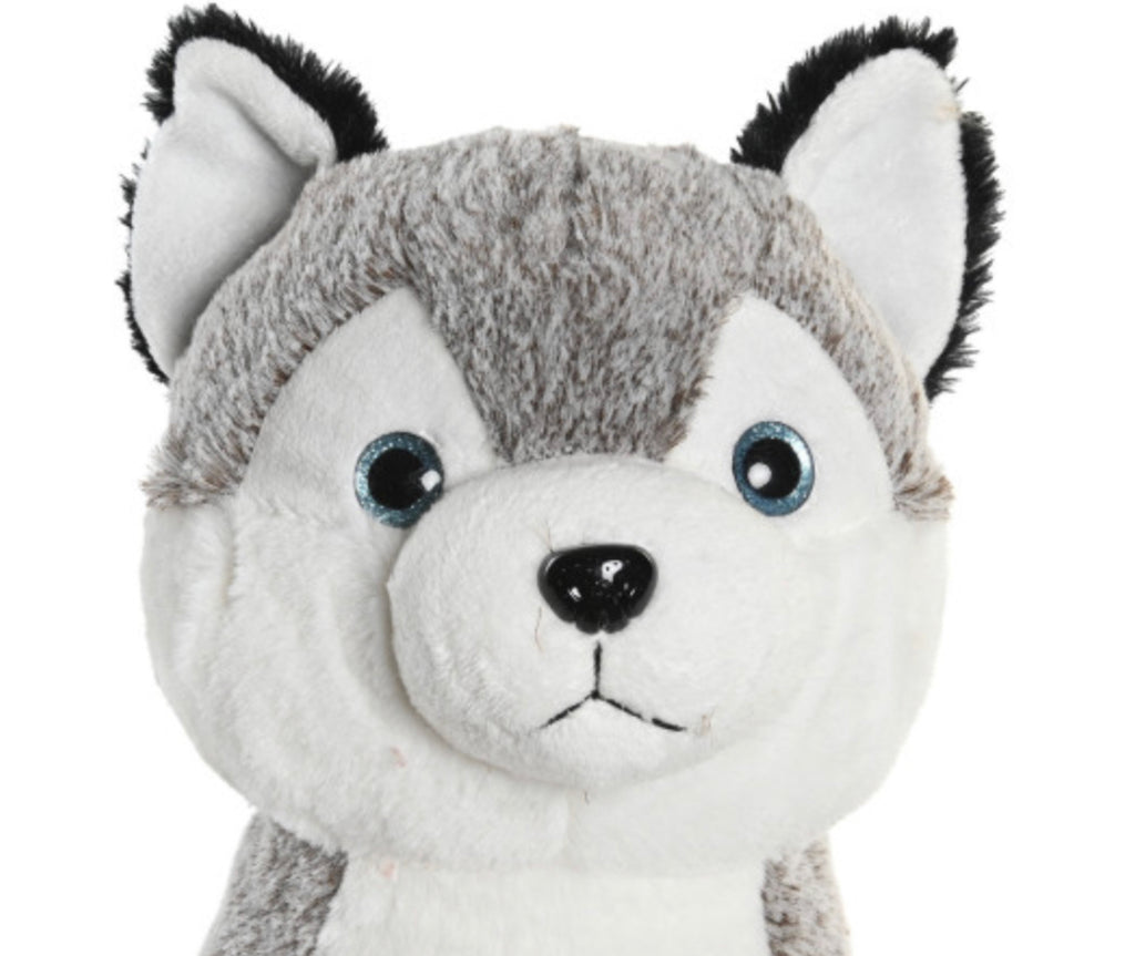 Peluche chien husky tout doux (H 30 cm)