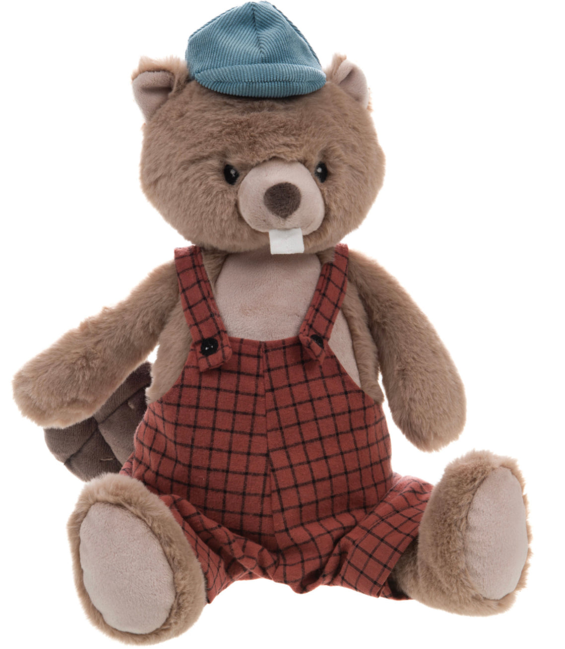 Peluche Victor le castor habillé (H 40 cm) — Amadeus