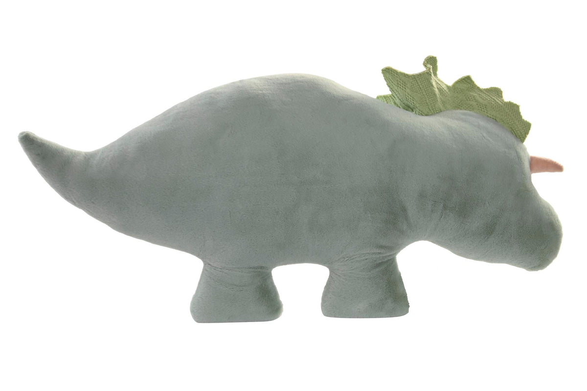 Coussin peluche dinosaure triceratops tout doux (58 cm)