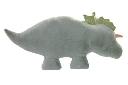 Coussin peluche dinosaure triceratops tout doux (58 cm)