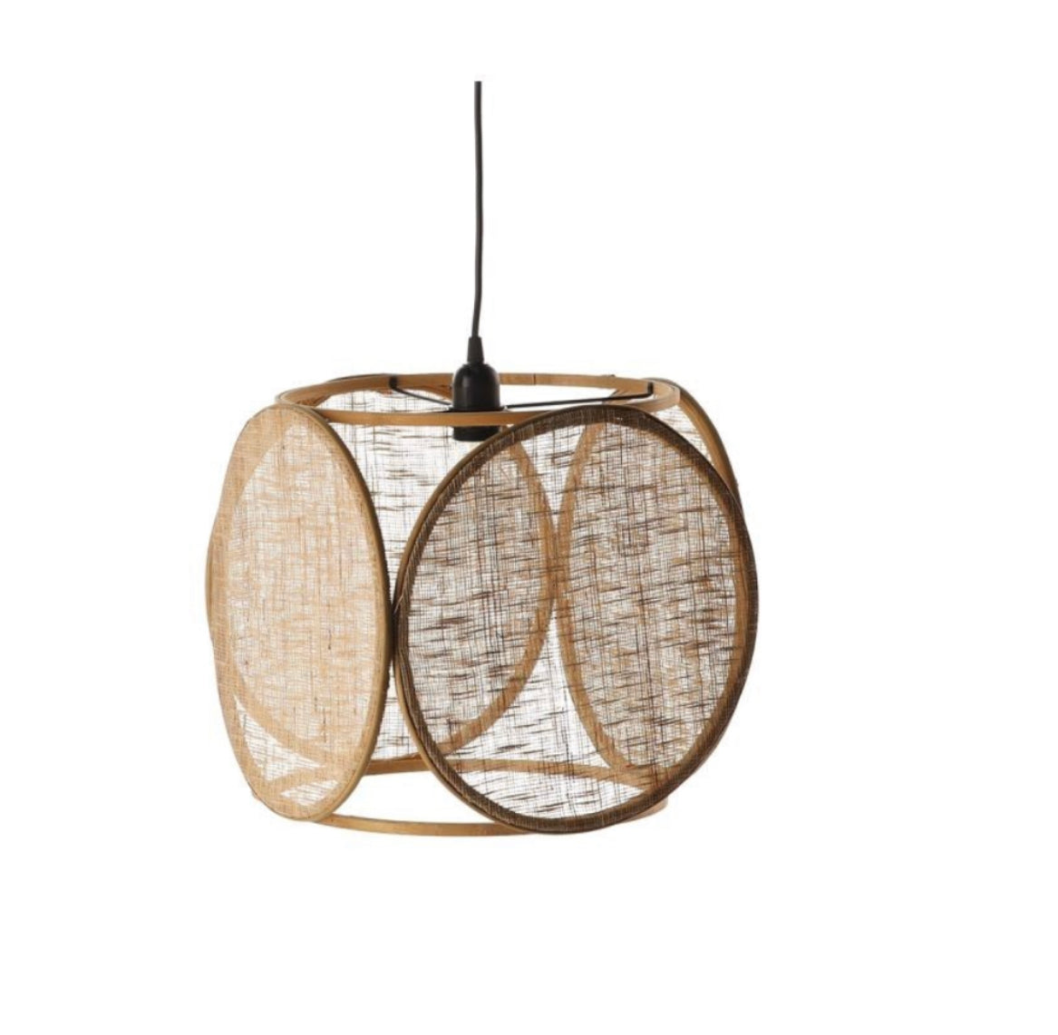 Luminaire en bambou et lin