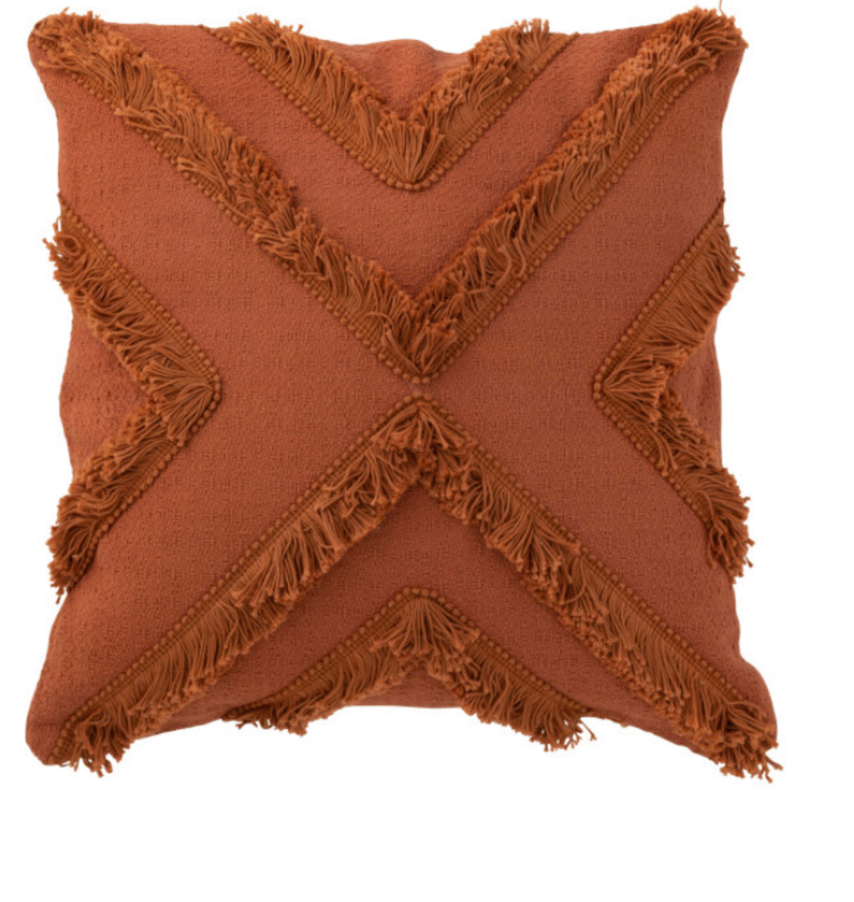 Coussin ethnique terracotta