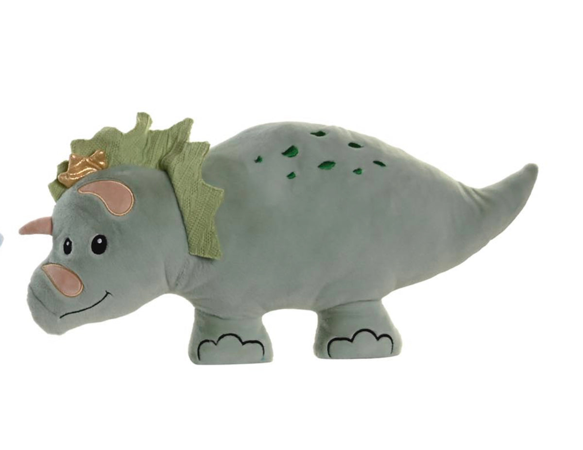 Coussin peluche dinosaure triceratops tout doux (58 cm)