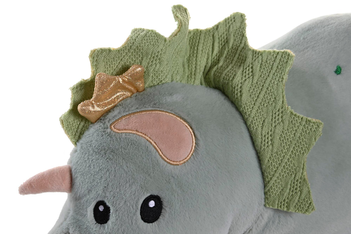 Coussin peluche dinosaure triceratops tout doux (58 cm)