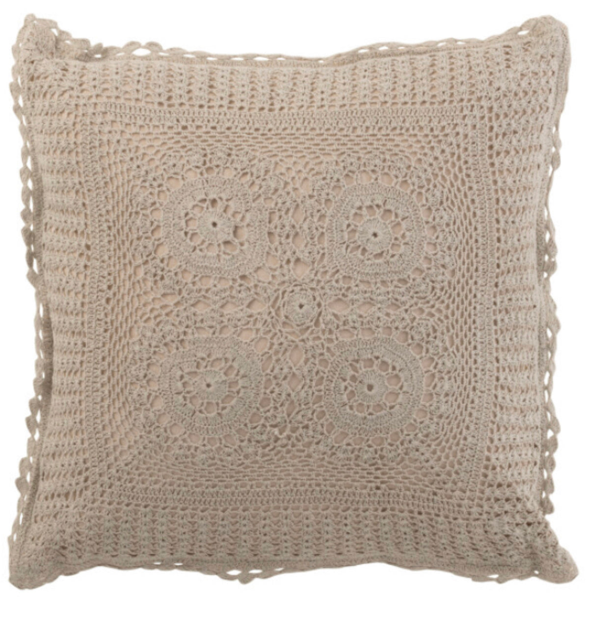 Coussin carré crocheté