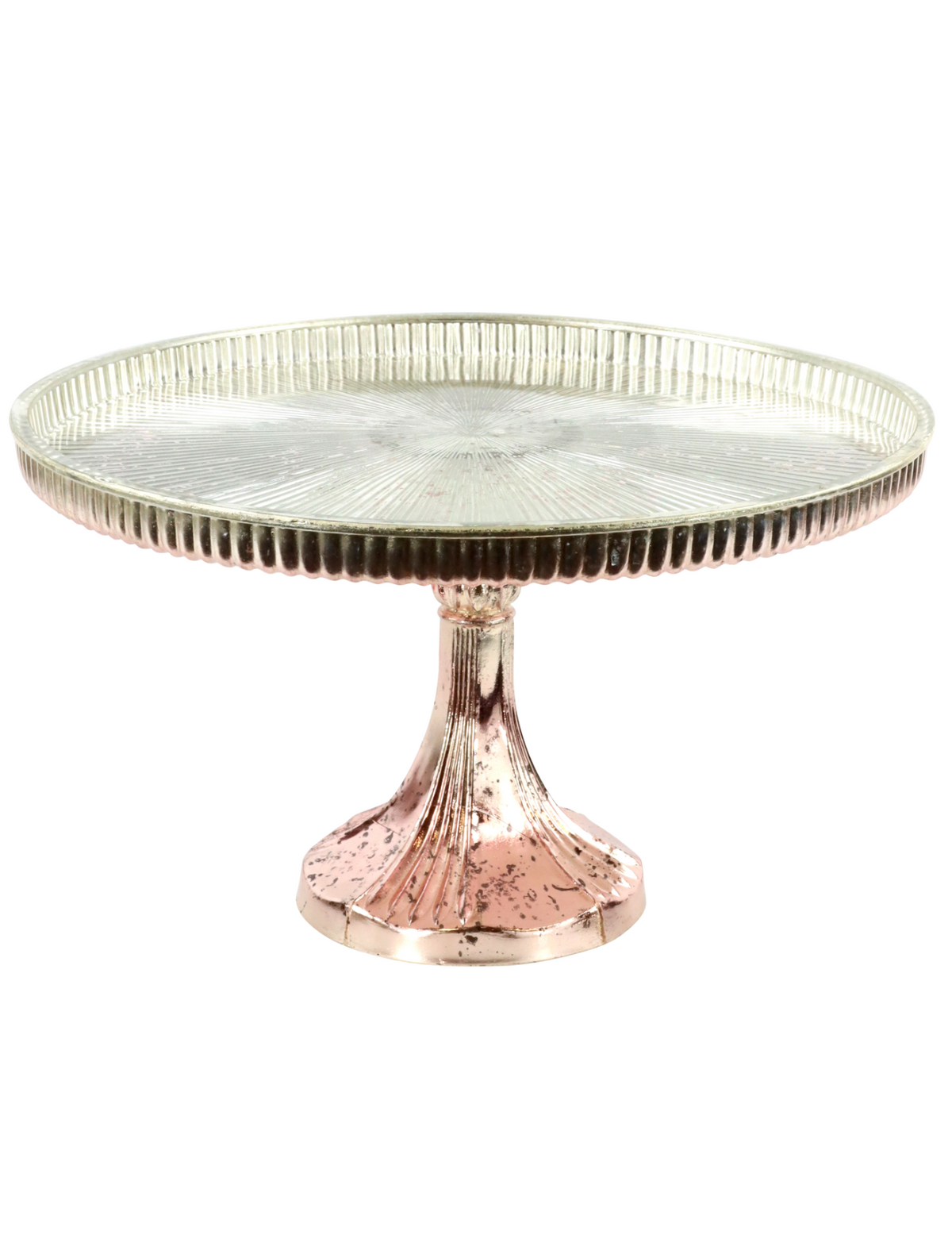 Coupe sur pied Biarritz en verre mercurisé — Style vintage (2 tailles au choix)