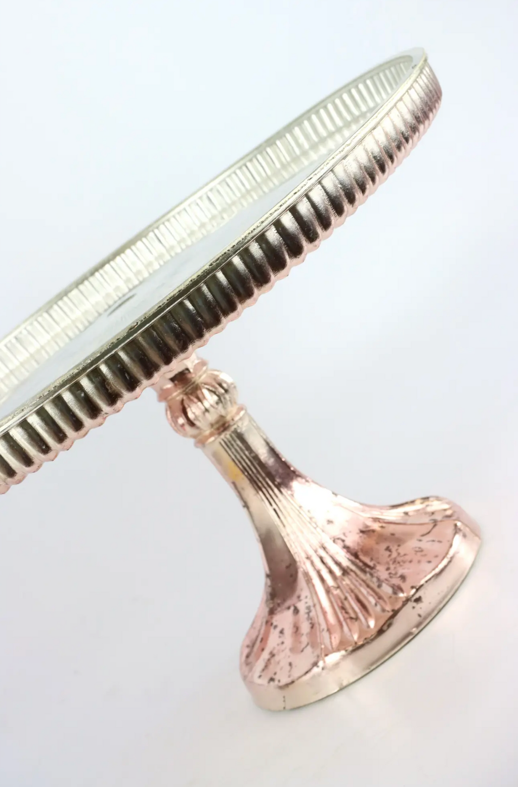 Coupe sur pied Biarritz en verre mercurisé — Style vintage (2 tailles au choix)