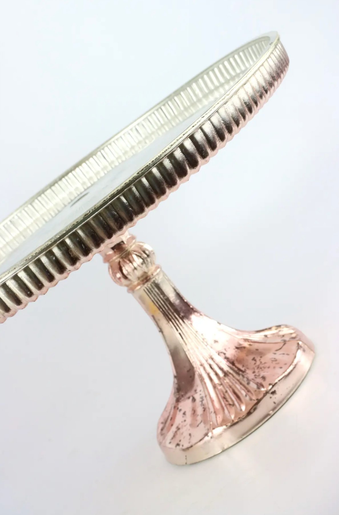 Coupe sur pied Biarritz en verre mercurisé — Style vintage (2 tailles au choix)