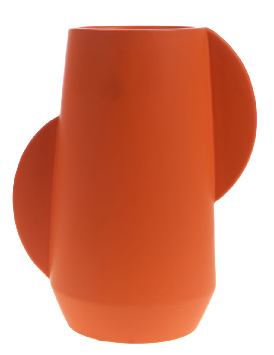 Vase Orange Géométrique