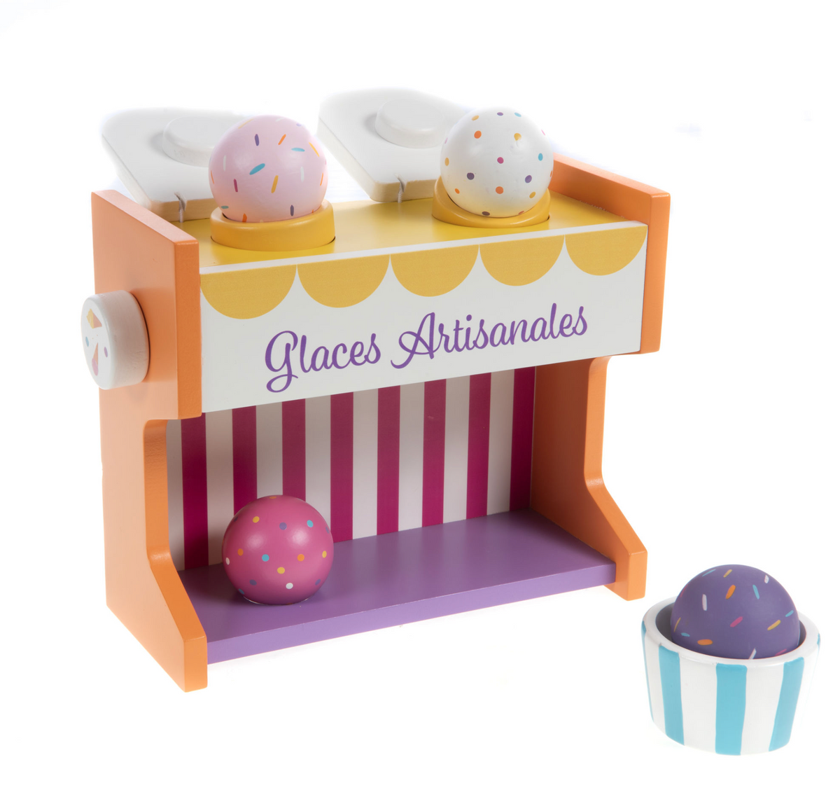 Machine à glace en bois et son comptoir gourmand (23 cm) — Amadeus Les Petits