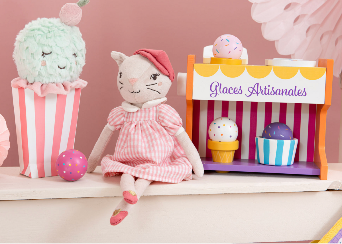 Machine à glace en bois et son comptoir gourmand (23 cm) — Amadeus Les Petits