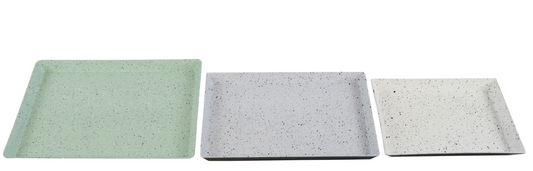 Set de 3 plateaux motif terrazzo