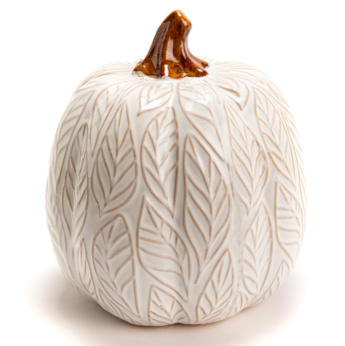 Citrouille décorative en céramique — Blanche ou Orange