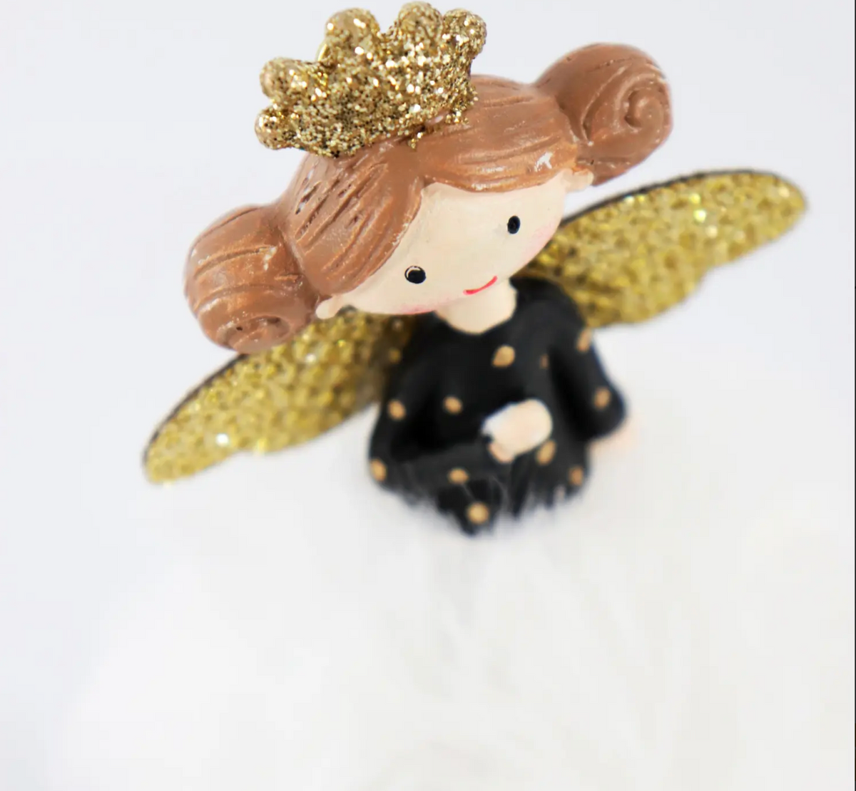 Figurine Fée / Ange de Noël en fausse fourrure et dorures — Hoff Interieur (À l'unité)