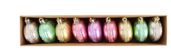 Set de 9 suspensions de Noël macarons