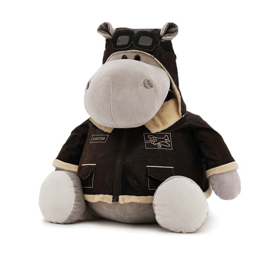 Peluche Hippo Aviateur