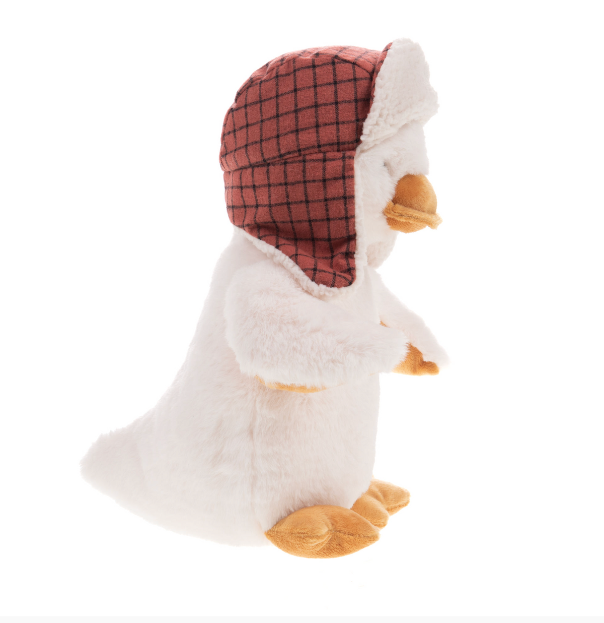 Peluche Édouard le Canard et son chapeau aviateur (28 cm) — Amadeus Les Petits