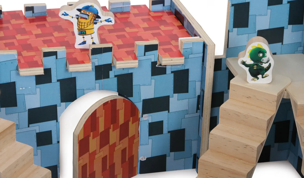 Château fort en bois "Ritter Rost" avec figurines — Small Foot (47 cm)