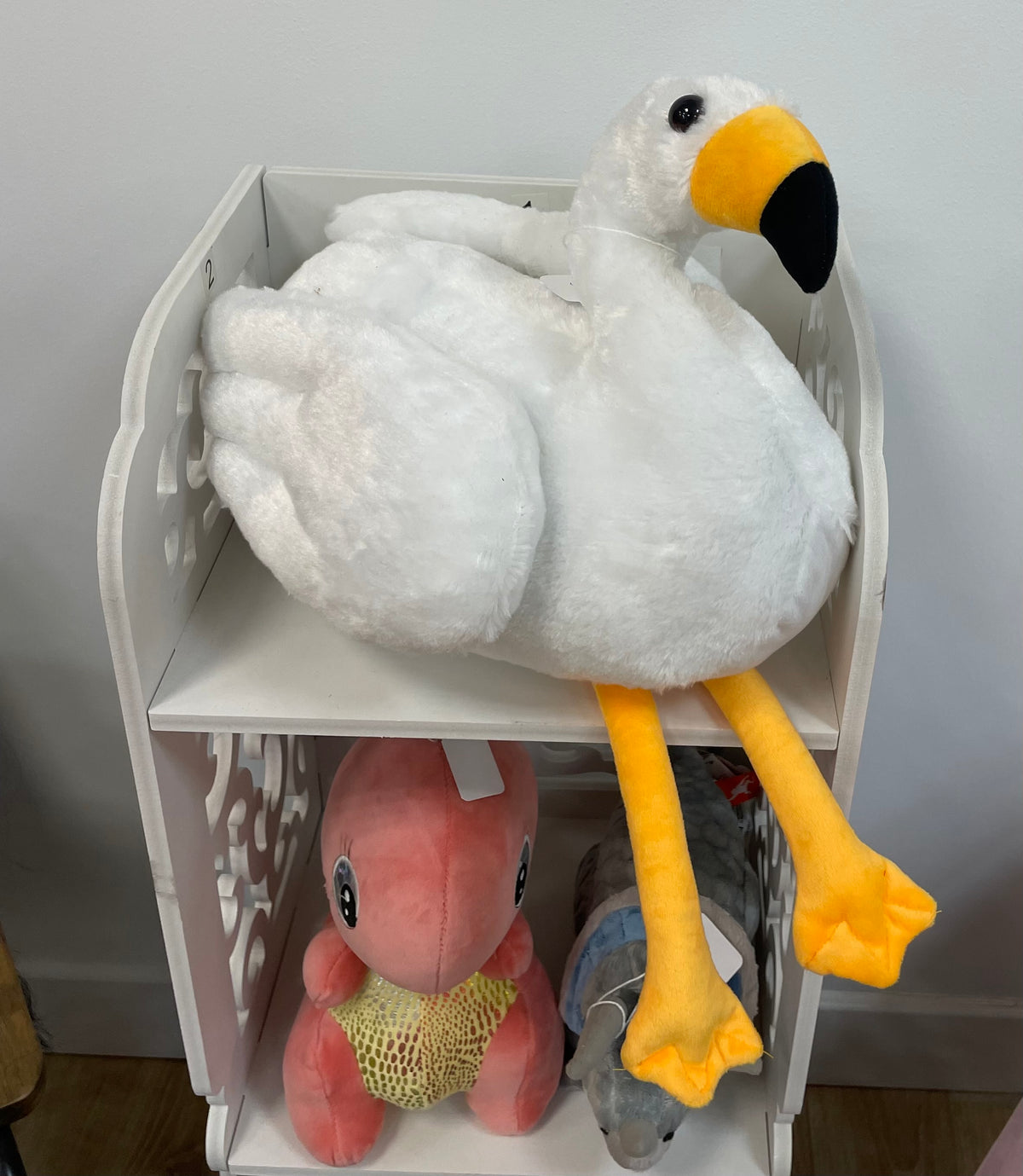 Peluche veilleuse cygne lumineux à LED multicolores (40 cm)