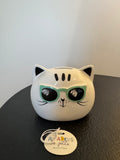 Tirelire Chat à lunettes de soleil en céramique — Amadeus Les Petits