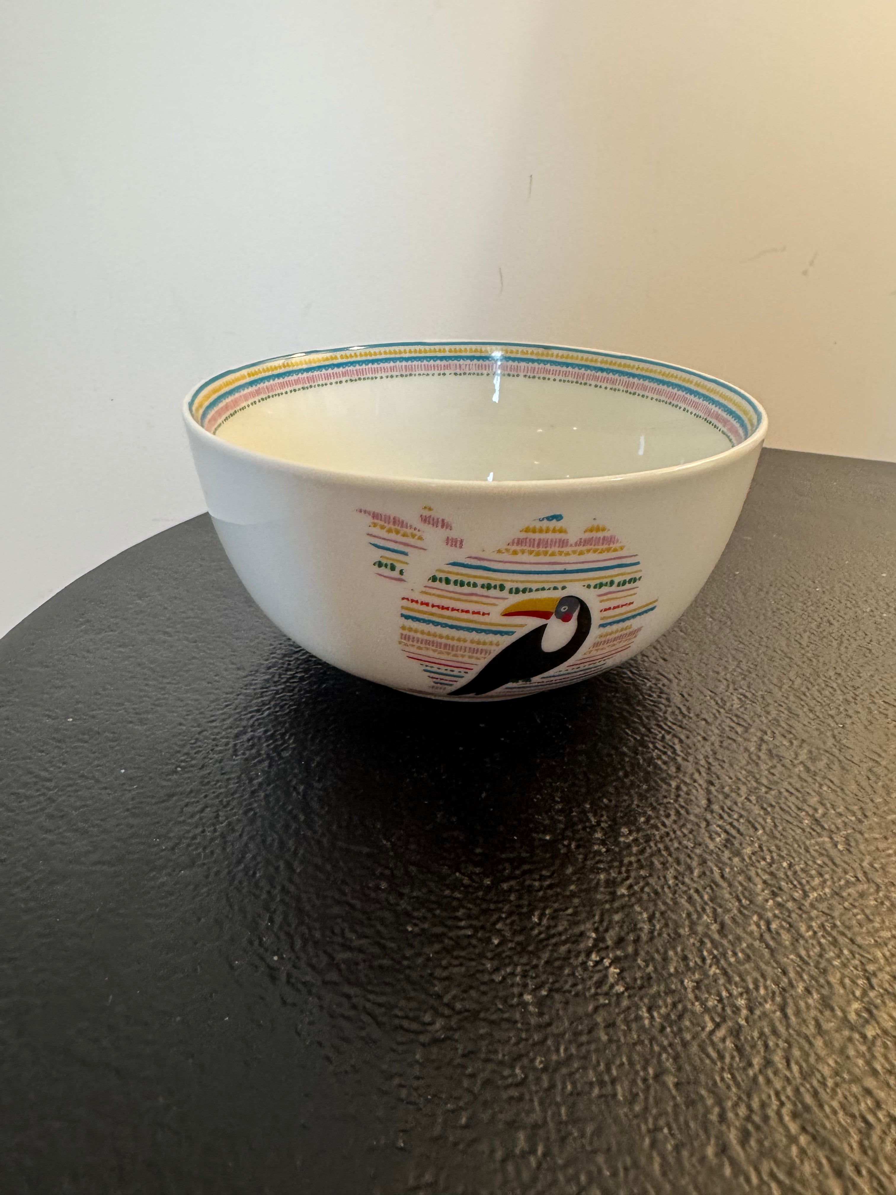 Set de 4 bols en céramique motifs tropicaux « Voyage » par Korb