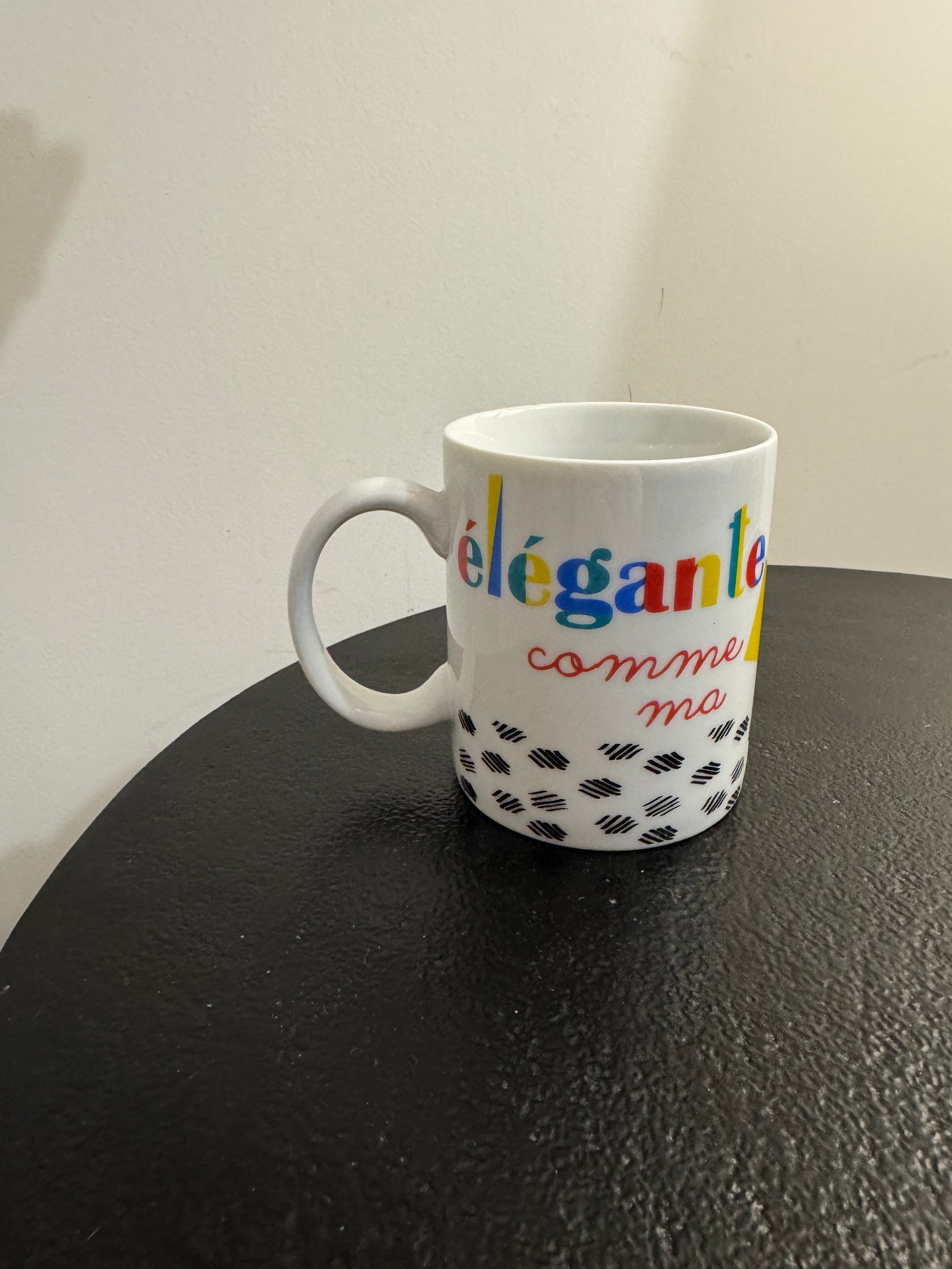 Mug en céramique Amadeus « Élégante comme ma maman » (H 10 cm)