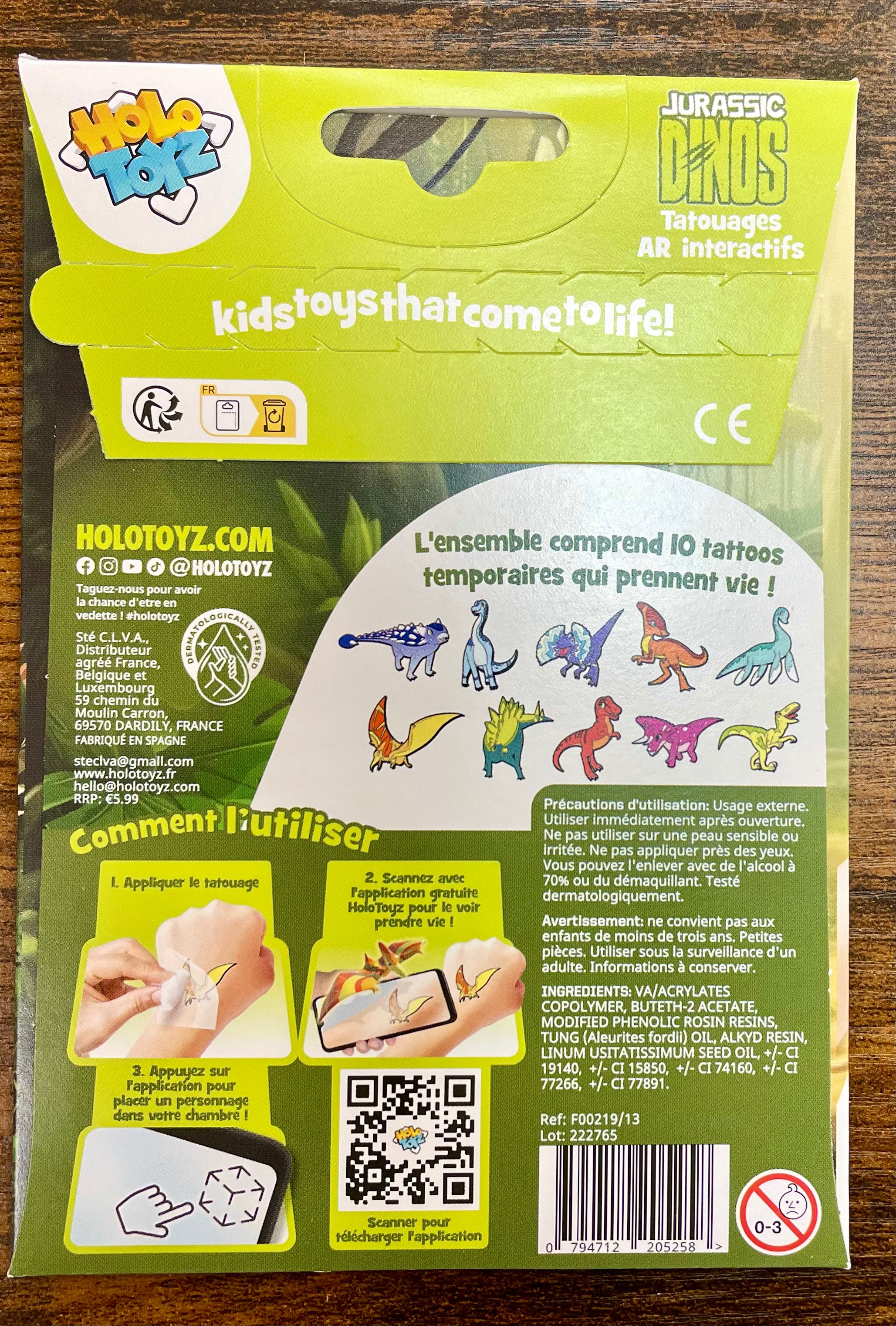 Tatouages temporaires animés en réalité augmentée — HoloToyz