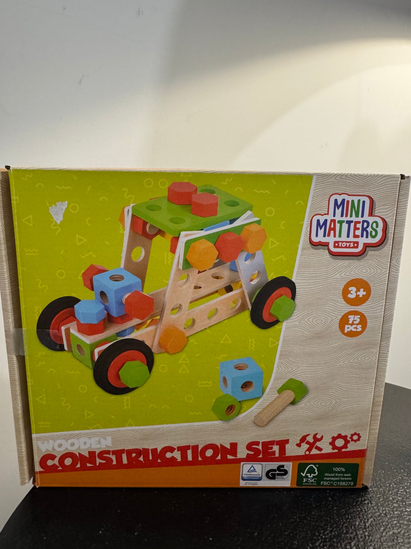 Jeu de construction en bois (75 pièces)
