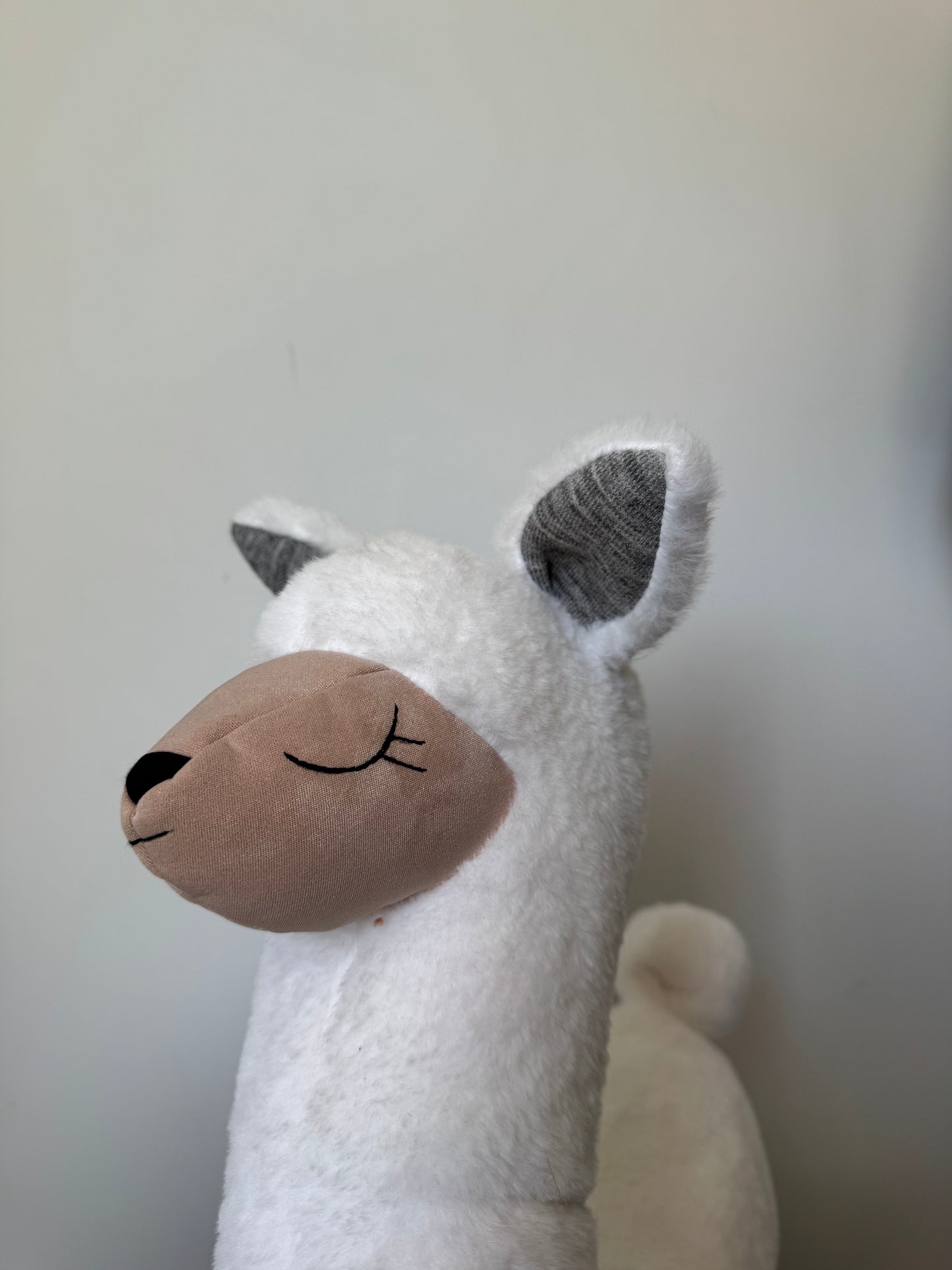 Peluche Coussin Peluche Lama Écru — Kai As Mažas Buvau (43 cm)