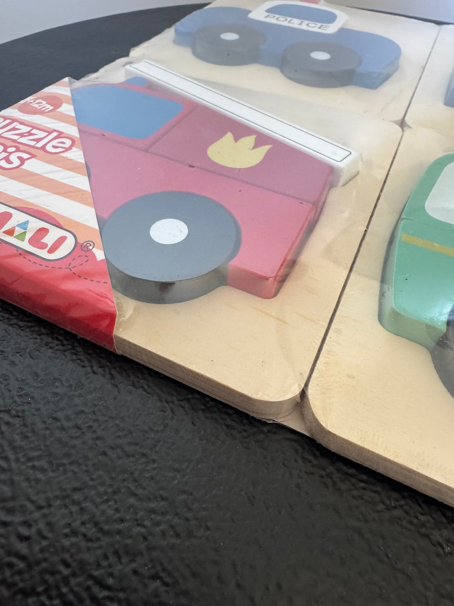Mini puzzle encastrable en bois véhicules d'urgence — Smali (Dès 12 mois)