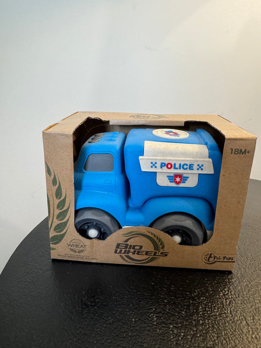 Camion de police écoresponsable en paille de blé Bio Wheels — Toi-Toys (Dès 18 mois)