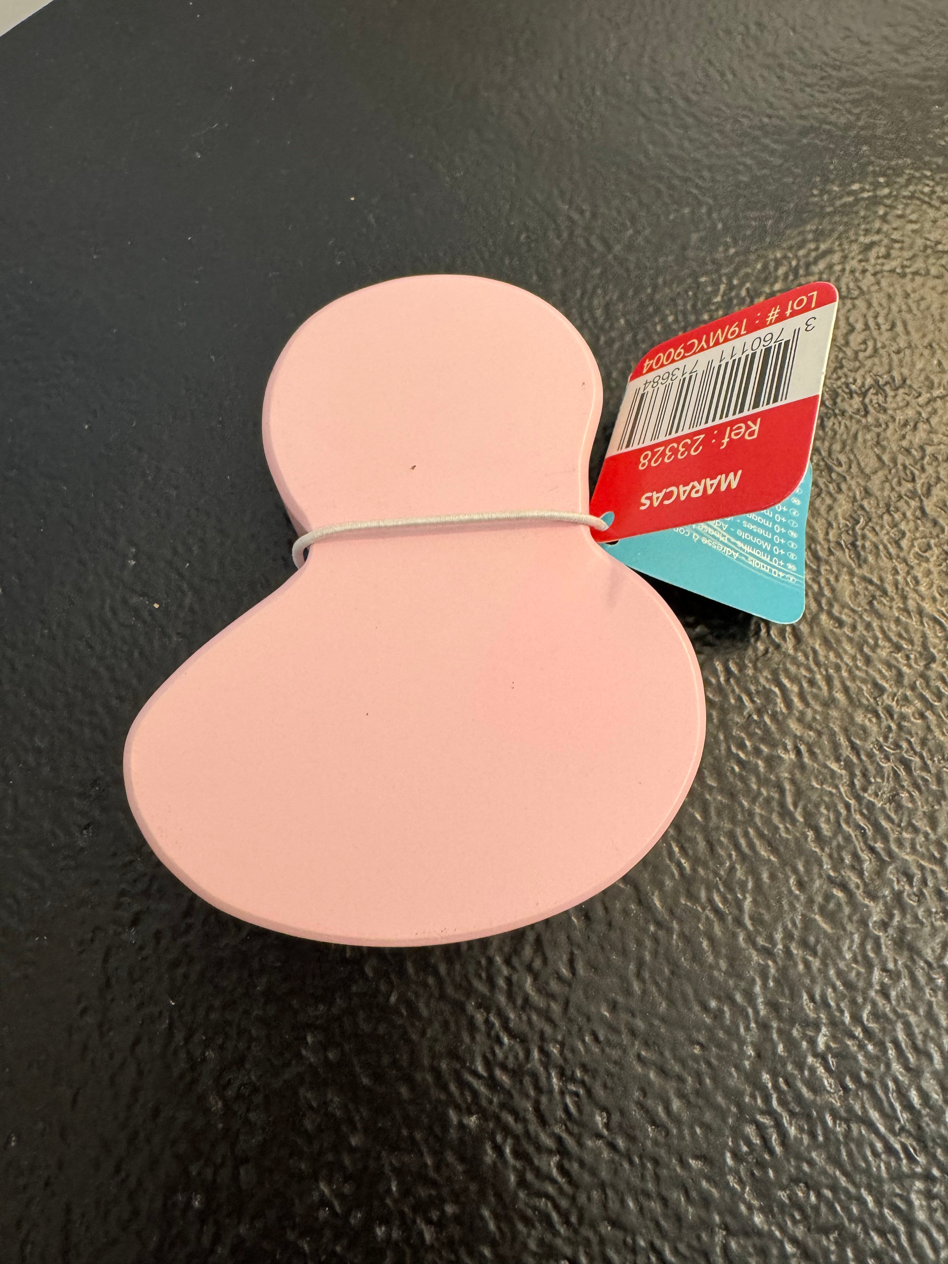 Hochet sonore en bois Flamant rose — Ulysse Couleurs d'Enfance (Dès la naissance)