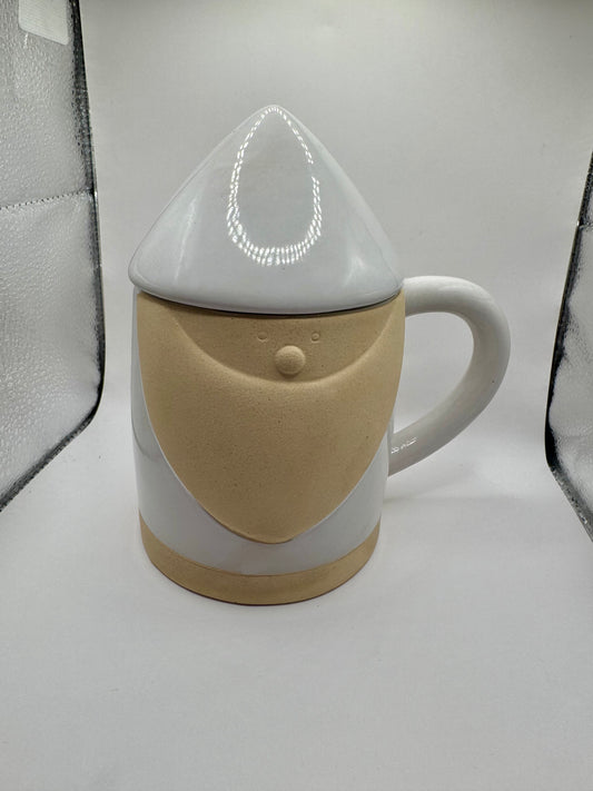 Grande tasse avec couvercle Lutin de Noël en céramique — Hoff Interieur (À l'unité)