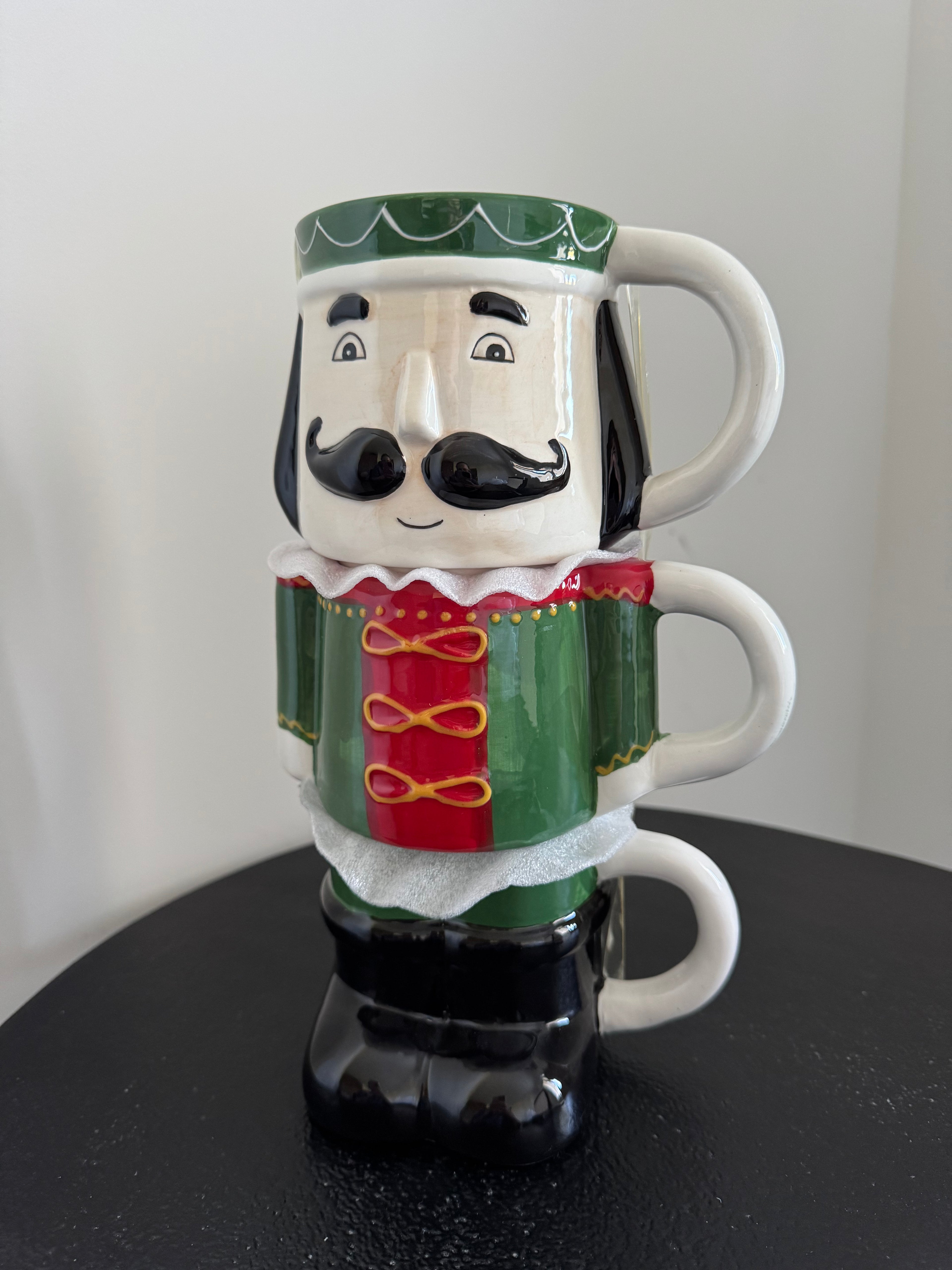 Set de 3 tasses empilables Casse-Noisette en céramique (Vert) — Hoff Interieur