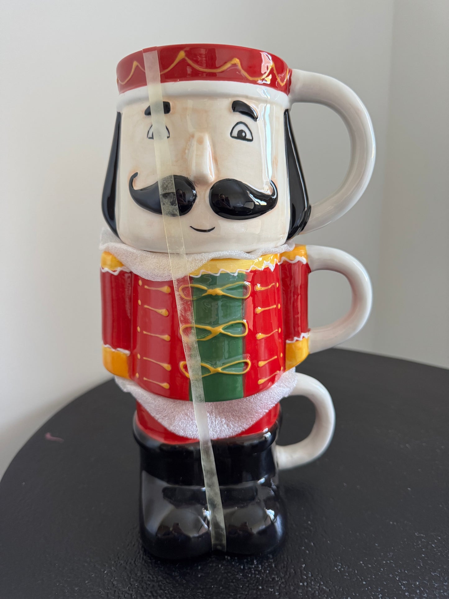 Set de 3 tasses empilables Casse-Noisette en céramique (Rouge) — Hoff Interieur