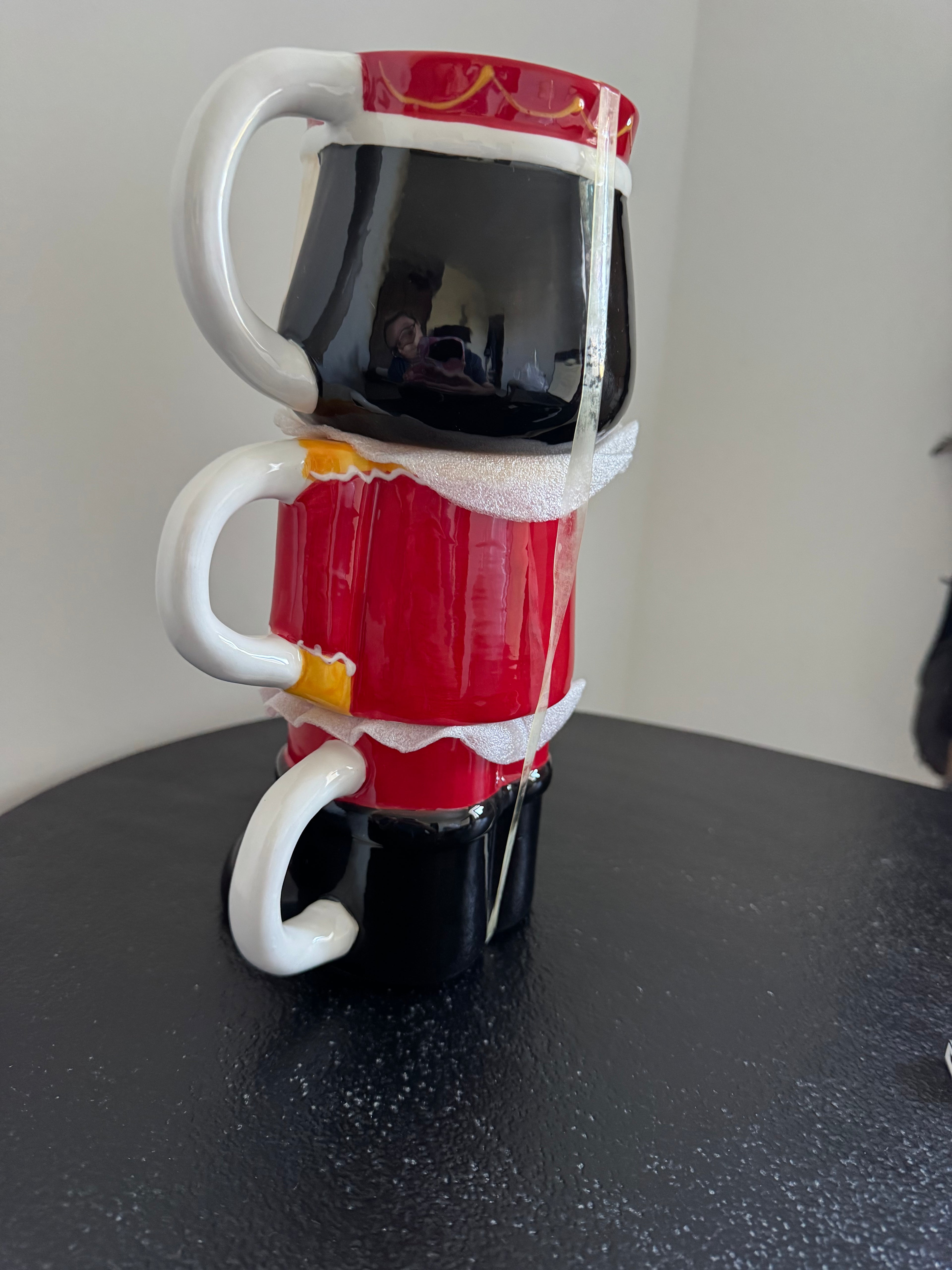 Set de 3 tasses empilables Casse-Noisette en céramique (Rouge) — Hoff Interieur