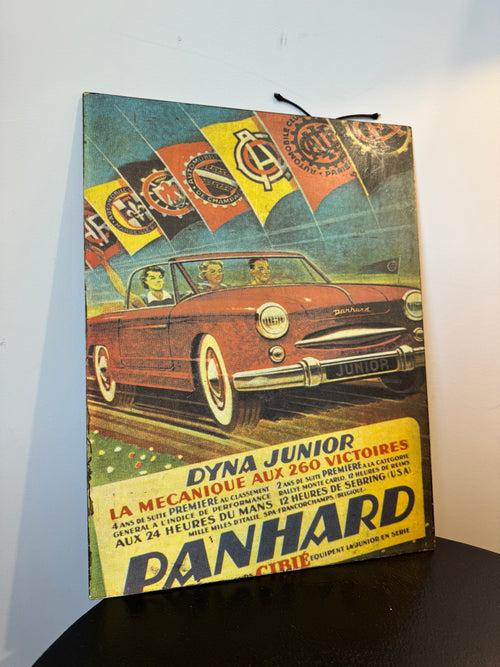 Affiche décorative en métal « Panhard Dyna Junior » — Plaque murale vintage neuve