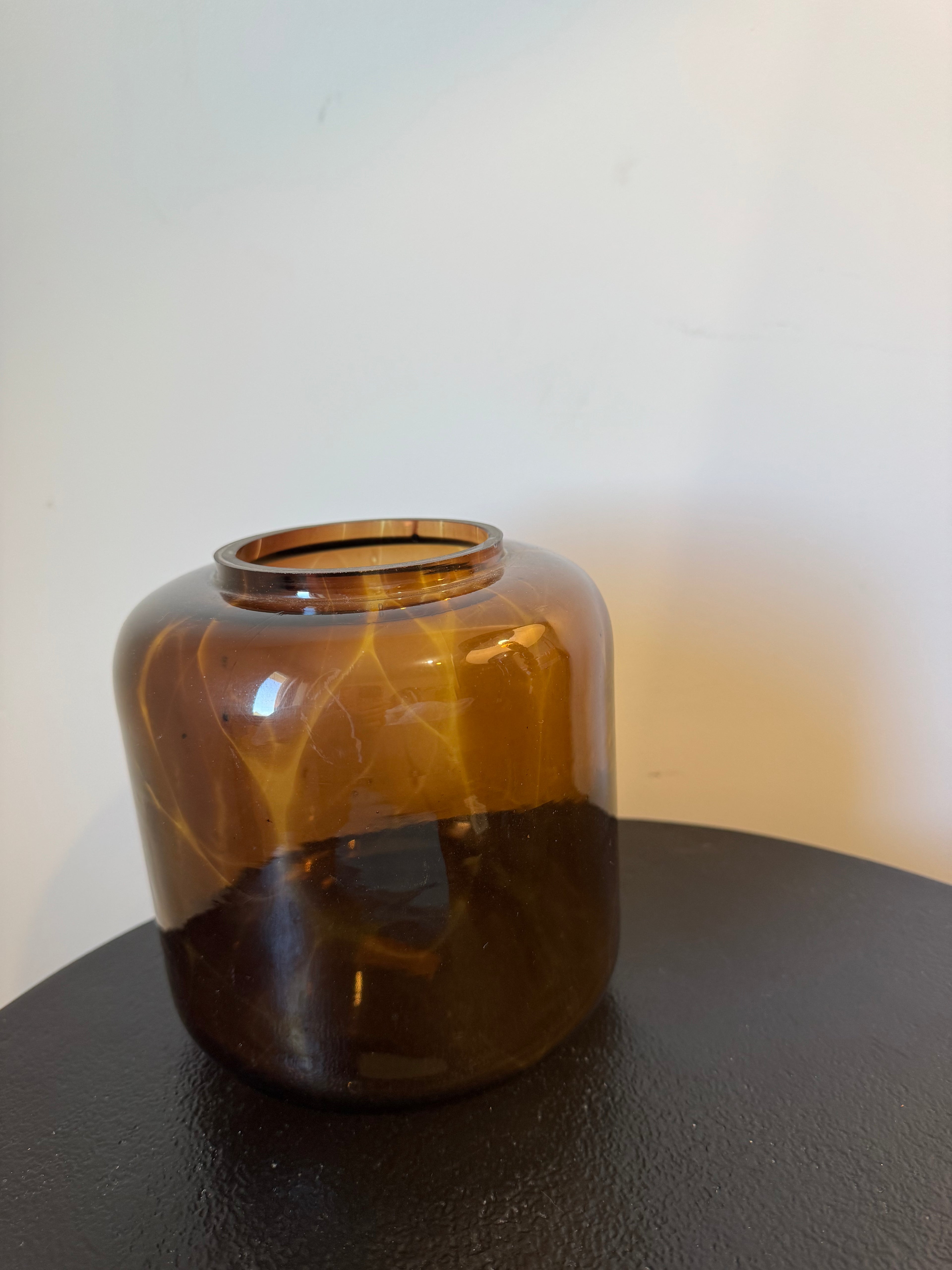 Vase en verre motif léopard "Léo" — Style sauvage & vintage (2 tailles au choix)