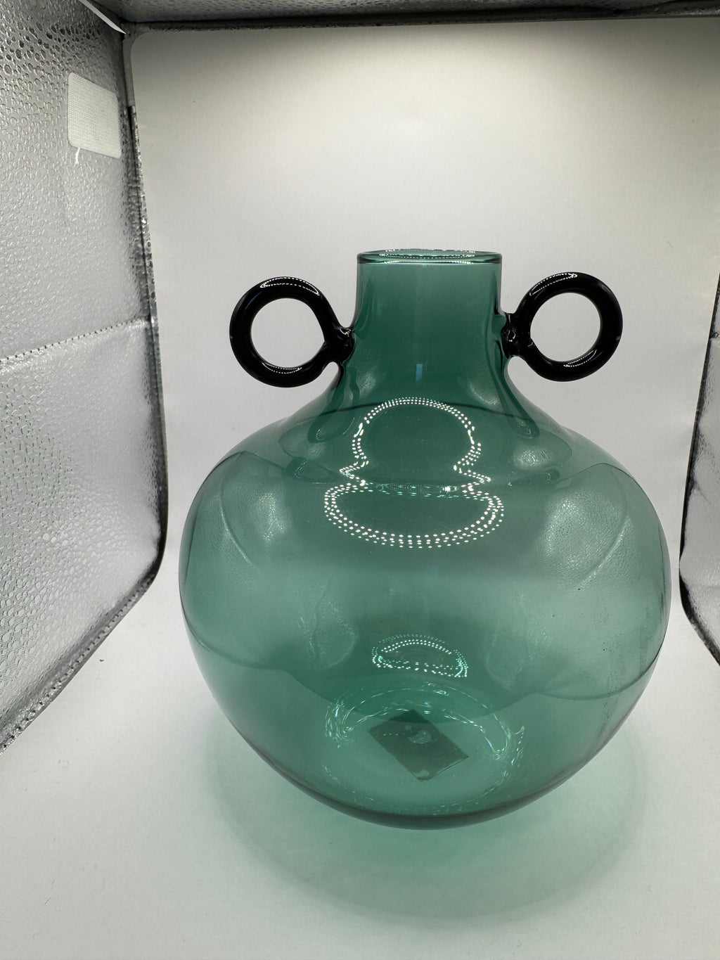 Vase en verre vert  — Amadeus (H 16,5 cm)