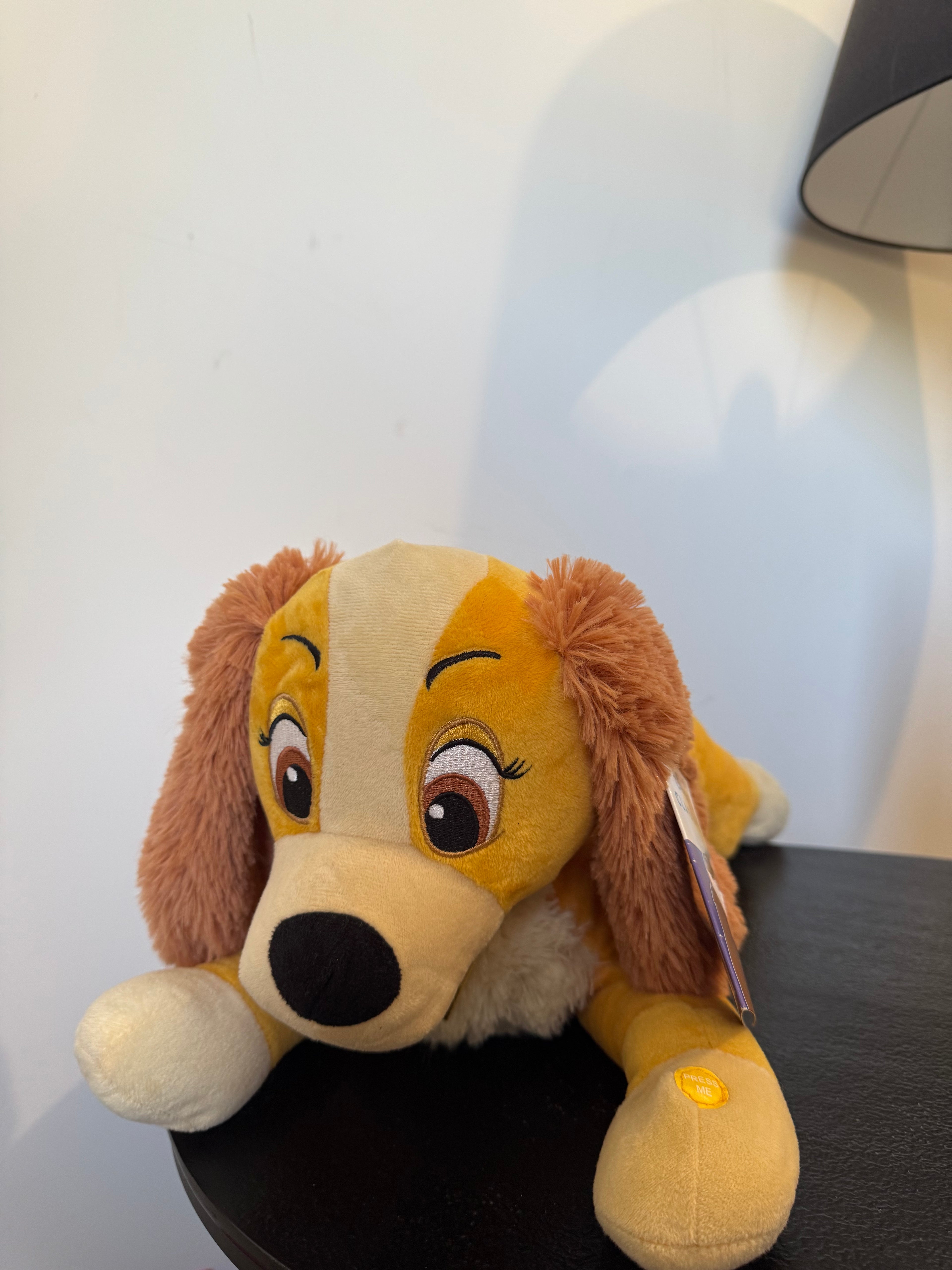 Peluche sonore Lady — La Belle et le Clochard (43 cm) — Disney Classics