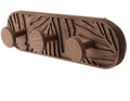 Patère triple murale en bois strié (38 cm)
